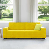Canapé à 3 places Jaune 180 cm Velours