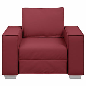 Fauteuil canapé Rouge bordeaux 99 x 78 x 84 cm Cuir artificiel