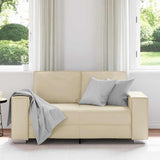 Fauteuil canapé Crème 160 x 78 x 84 cm Cuir artificiel
