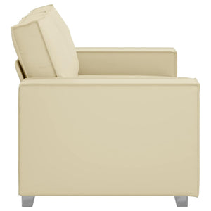 Fauteuil canapé Crème 160 x 78 x 84 cm Cuir artificiel