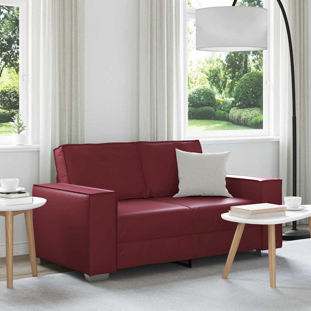 Fauteuil canapé Rouge bordeaux 160 x 78 x 84 cm Cuir artificiel