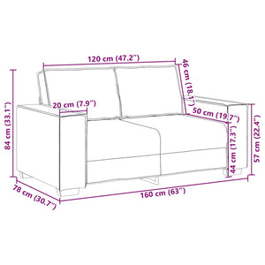 Fauteuil canapé Noir 160 x 78 x 84 cm Cuir artificiel
