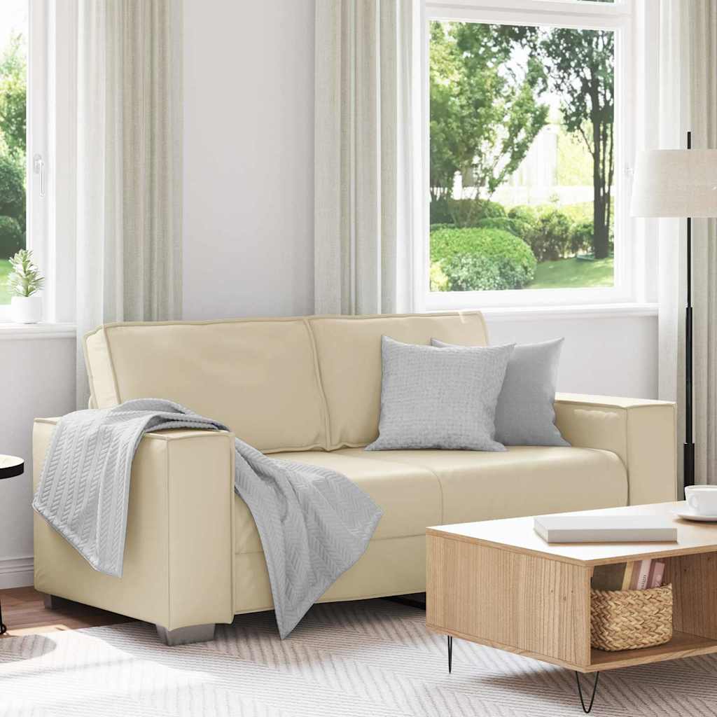 Fauteuil canapé Crème 180 x 78 x 84 cm Cuir artificiel