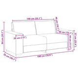 Fauteuil canapé Cappuccino 180 x 78 x 84 cm Cuir artificiel