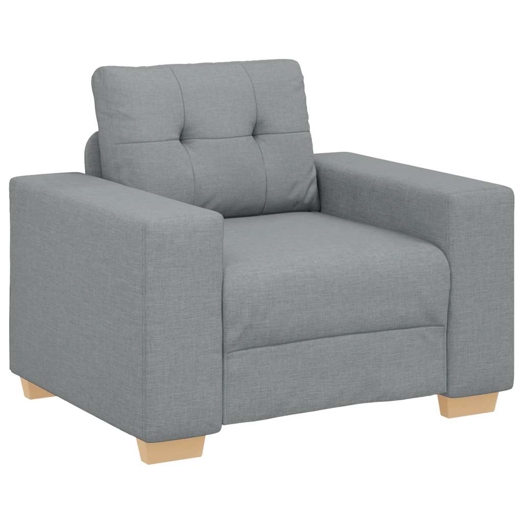 Fauteuil Gris clair 60 cm Tissu