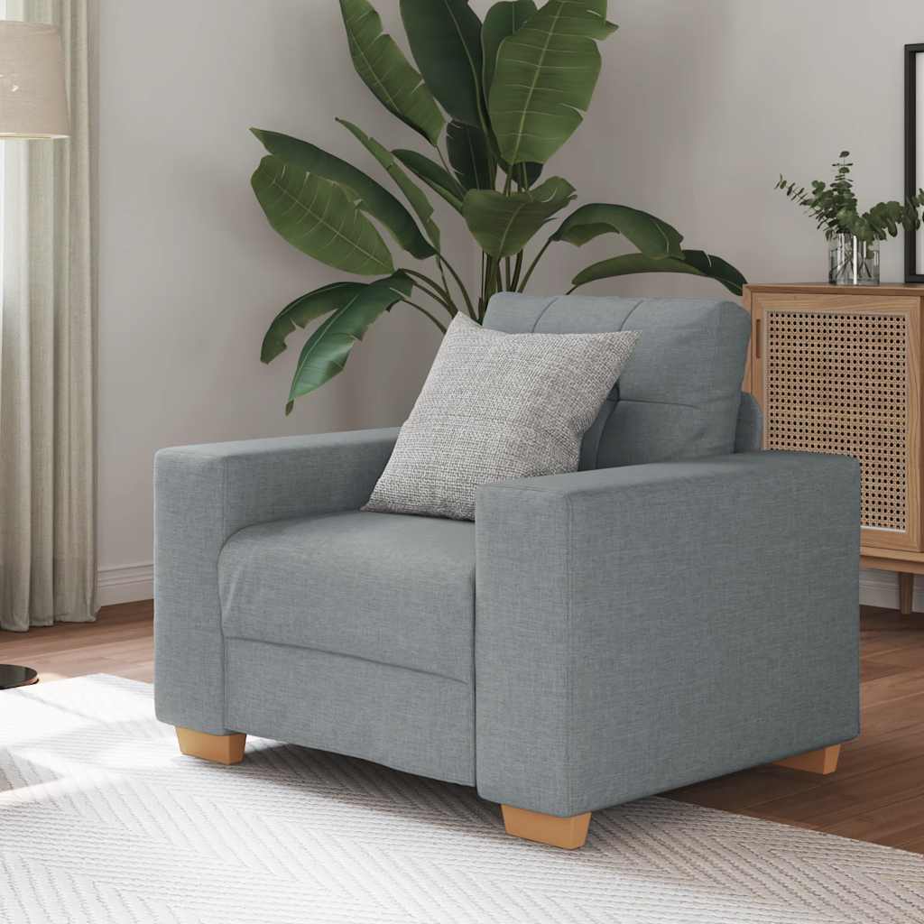 Fauteuil Gris clair 60 cm Tissu