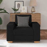 Fauteuil Noir 60 cm Tissu