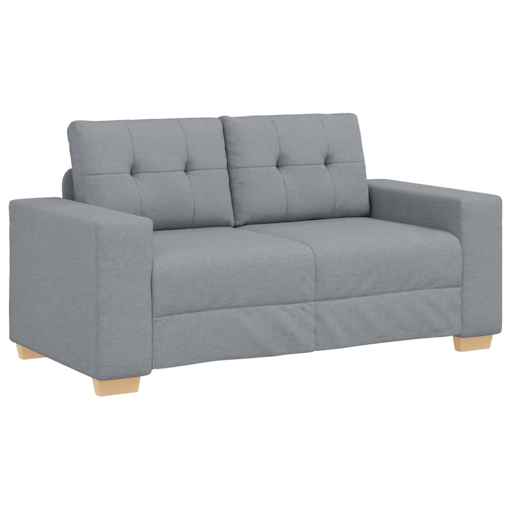 Canapé causeuse gris clair 120 cm tissu