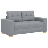 Canapé causeuse gris clair 120 cm tissu
