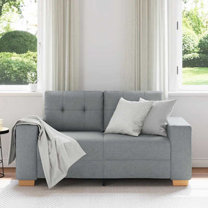 Canapé causeuse gris clair 120 cm tissu
