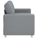 Canapé causeuse gris clair 120 cm tissu