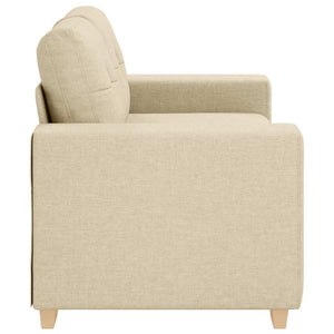 Canapé deux places avec coussin Crème tissu