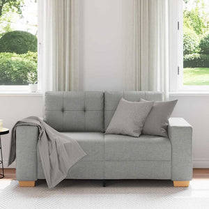 Canapé deux places avec coussin Gris nuage tissu