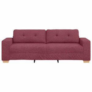 Sofa 3 places avec coussin Rouge bordeaux tissu