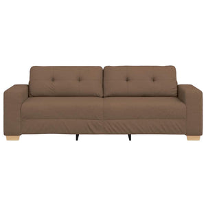 Sofa 3 places avec coussin Marron tissu