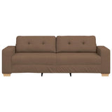 Sofa 3 places avec coussin Marron tissu