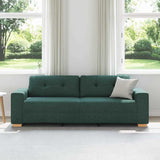 Canapé deux places avec coussin Vert foncé tissu
