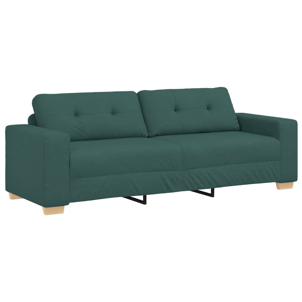 Canapé deux places avec coussin Vert foncé tissu