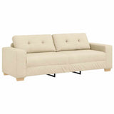 Sofa 3 places avec coussin Crème tissu