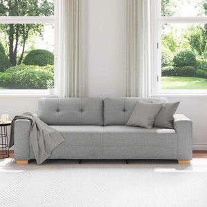 Sofa 3 places avec coussin Gris nuage tissu