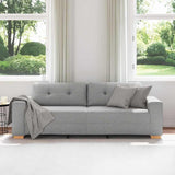 Sofa 3 places avec coussin Gris nuage tissu
