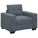 Fauteuil gris foncé 60 cm velours