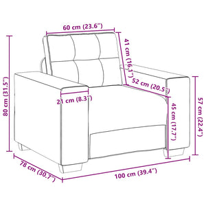 Fauteuil noir 60 cm velours
