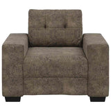 Fauteuil avec coussin Gris foncé Faux cuir