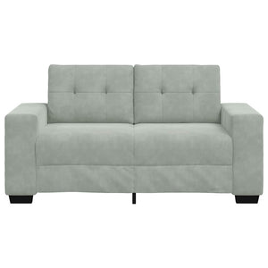 Canapé causeuse gris clair 120 cm velours