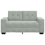 Canapé causeuse gris clair 120 cm velours