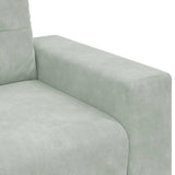 Canapé causeuse gris clair 120 cm velours
