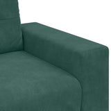 Canapé deux places avec coussin Vert foncé Velours