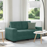Canapé deux places avec coussin Vert foncé Velours