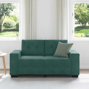 Canapé deux places avec coussin Vert foncé Velours