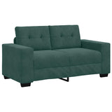 Canapé deux places avec coussin Vert foncé Velours