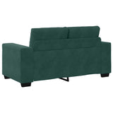 Canapé deux places avec coussin Vert foncé Velours