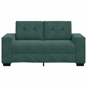 Canapé deux places avec coussin Vert foncé Velours