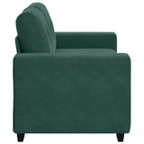 Canapé deux places avec coussin Vert foncé Velours