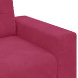 Canapé deux places avec coussin Rouge bordeaux Velours