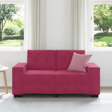 Canapé deux places avec coussin Rouge bordeaux Velours