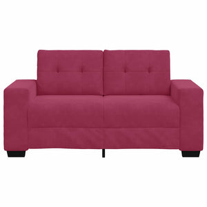 Canapé deux places avec coussin Rouge bordeaux Velours