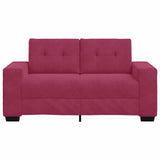 Canapé deux places avec coussin Rouge bordeaux Velours