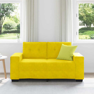 Canapé deux places avec coussin Jaune Velours