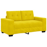 Canapé deux places avec coussin Jaune Velours