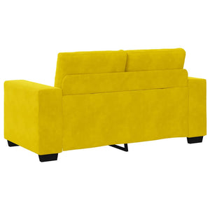 Canapé deux places avec coussin Jaune Velours