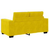Canapé deux places avec coussin Jaune Velours