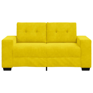 Canapé deux places avec coussin Jaune Velours