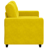 Canapé deux places avec coussin Jaune Velours