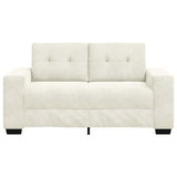 Canapé deux places avec coussin Crème Velours