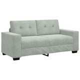 Canapé causeuse gris clair 140 cm velours